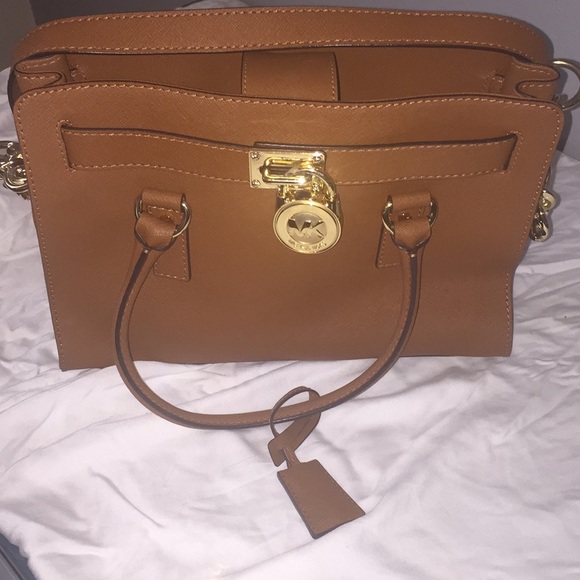 KORS Michael Kors Handbags - Michael Kors Saffiano Leather Satchel